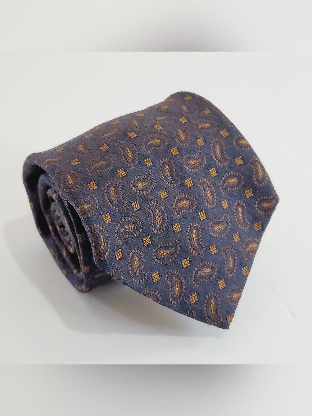 Robert Talbott Best of Class Black Geometric Pattern Mens Silk Neck Tie Jacquard